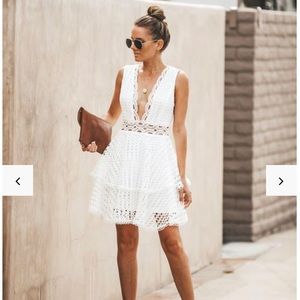 ROMANTICALLY YOURS CROCHET LACE DRESS - OFF WHITE
